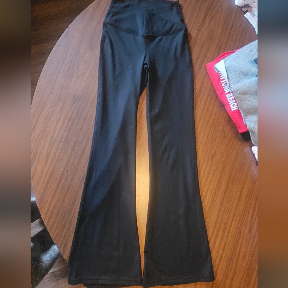 Yogalicious Lux Black Crossover Flare Leggings